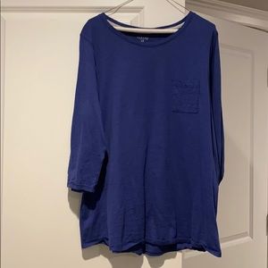 Navy blue shirt 3/4 sleeves